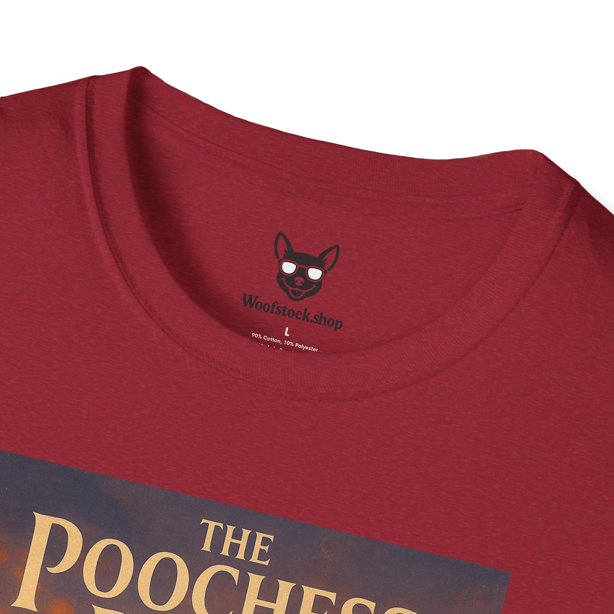 The Princess Bride Poster Dog Parody Unisex Softstyle T-Shirt -- Funny Audrey Hepburn Movie Tee for Film and Dog Lovers